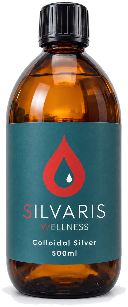 Amber glass Silvaris Wellness bottle